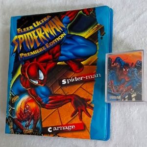 1995 FLEER ULTRA SPIDERMAN Base Set 150 + Binder